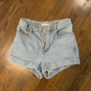 American apparel jean shorts